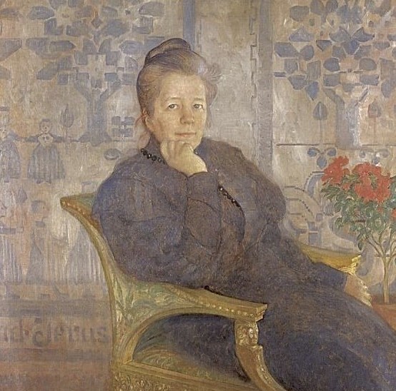 Selma Lagerlöf porträtt av Carl Larsson